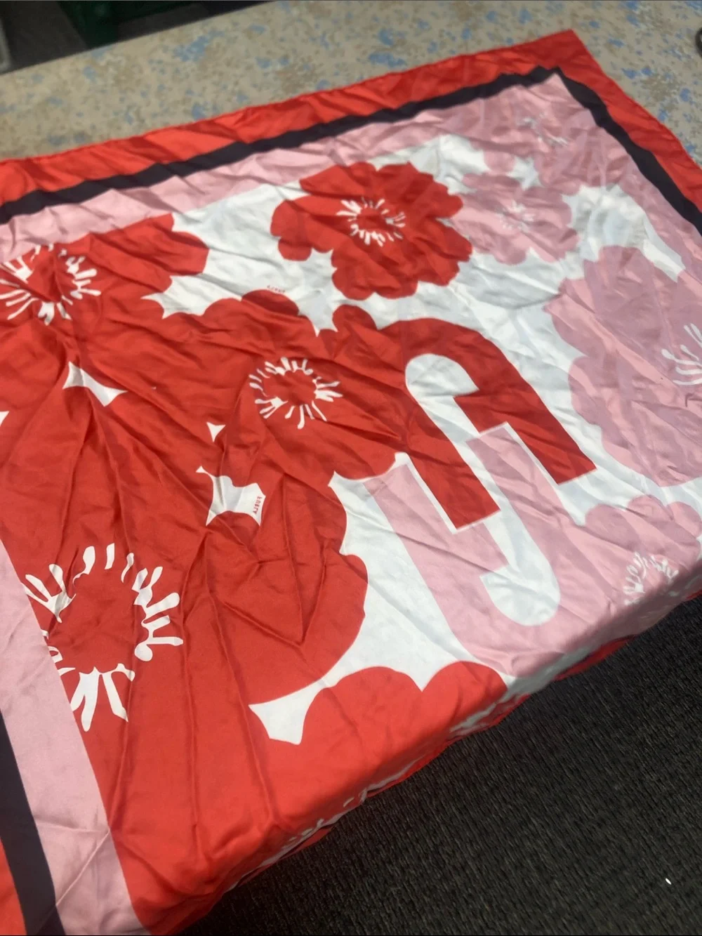 FURLA 100% Silk Floral Scarf